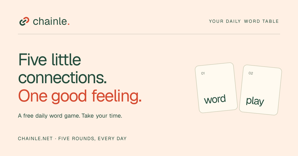 How Chainle Scores Word Connections · Chainle